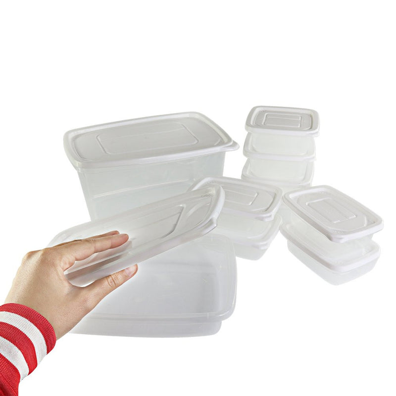 Conjunto com 10 Potes Recipientes de Plástico